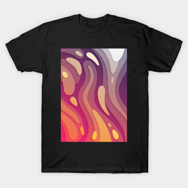 Inner stream | Fluid Psychedelic Contemporary Art T-Shirt by natasedyakina